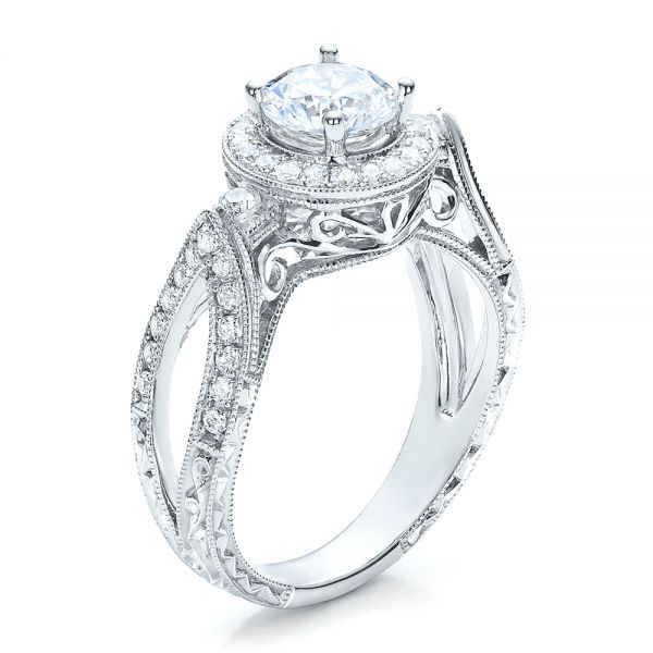 Split Shank Prong Set Engagement Ring - Vanna K - Image