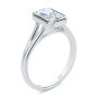  Platinum Platinum Split Shank Radiant Cut Diamond Engagement Ring - Three-Quarter View -  107898 - Thumbnail