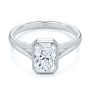  Platinum Platinum Split Shank Radiant Cut Diamond Engagement Ring - Flat View -  107898 - Thumbnail