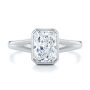  Platinum Platinum Split Shank Radiant Cut Diamond Engagement Ring - Top View -  107898 - Thumbnail