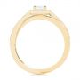 14k Yellow Gold 14k Yellow Gold Split Shank Radiant Diamond Halo Engagement Ring - Front View -  104859 - Thumbnail