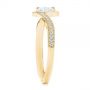 14k Yellow Gold 14k Yellow Gold Split Shank Radiant Diamond Halo Engagement Ring - Side View -  104859 - Thumbnail