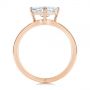 18k Rose Gold 18k Rose Gold Split Shank Solitaire Asscher Diamond Engagement Ring - Front View -  105772 - Thumbnail