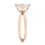 18k Rose Gold 18k Rose Gold Split Shank Solitaire Asscher Diamond Engagement Ring - Side View -  105772 - Thumbnail