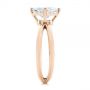 14k Rose Gold 14k Rose Gold Split Shank Solitaire Asscher Diamond Engagement Ring - Side View -  105772 - Thumbnail