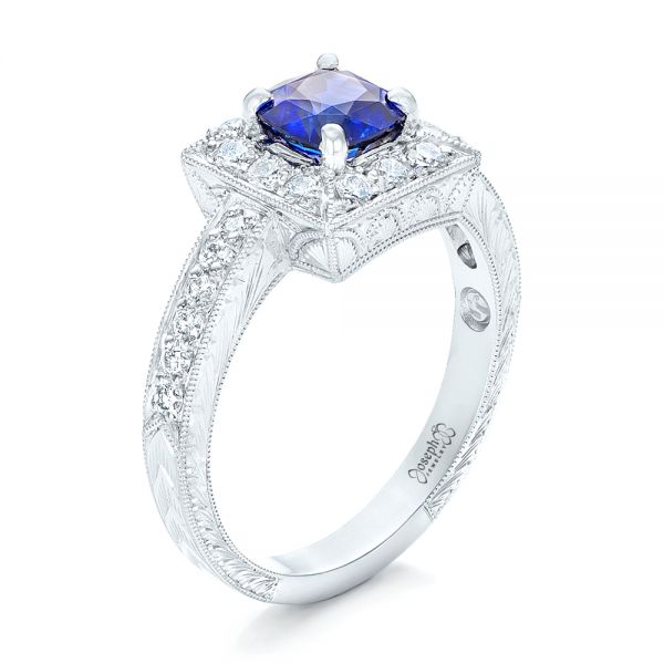 Square Halo Engagement Ring #100361 - Seattle Bellevue | Joseph Jewelry
