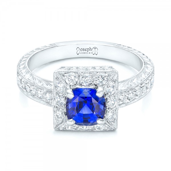 Square Halo Engagement Ring #100361 - Seattle Bellevue | Joseph Jewelry