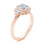 14k Rose Gold 14k Rose Gold Starburst Cluster Halo Diamond Engagement Ring - Three-Quarter View -  107131 - Thumbnail
