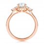 14k Rose Gold 14k Rose Gold Starburst Cluster Halo Diamond Engagement Ring - Front View -  107131 - Thumbnail