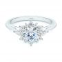  Platinum Platinum Starburst Cluster Halo Diamond Engagement Ring - Flat View -  107131 - Thumbnail