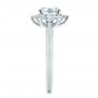  Platinum Platinum Starburst Cluster Halo Diamond Engagement Ring - Side View -  107131 - Thumbnail