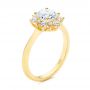 14k Yellow Gold 14k Yellow Gold Starburst Cluster Halo Diamond Engagement Ring - Three-Quarter View -  105908 - Thumbnail