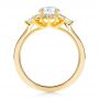 14k Yellow Gold 14k Yellow Gold Starburst Cluster Halo Diamond Engagement Ring - Front View -  107131 - Thumbnail
