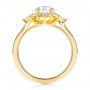 14k Yellow Gold 14k Yellow Gold Starburst Cluster Halo Diamond Engagement Ring - Front View -  107131 - Thumbnail