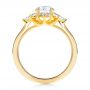 18k Yellow Gold 18k Yellow Gold Starburst Cluster Halo Diamond Engagement Ring - Front View -  107131 - Thumbnail