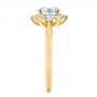 14k Yellow Gold 14k Yellow Gold Starburst Cluster Halo Diamond Engagement Ring - Side View -  107131 - Thumbnail