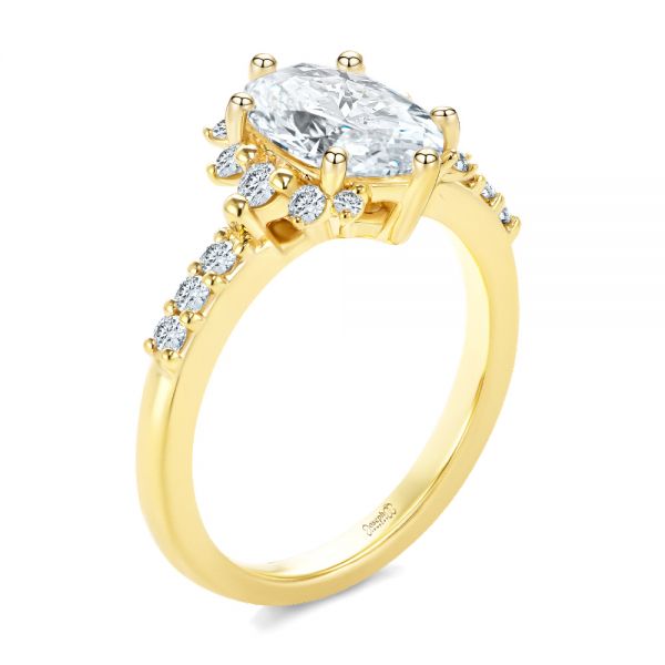 Starburst Oval Diamond Engagement Ring - reference design