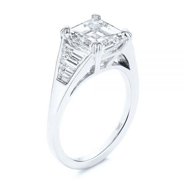 Step cut deals diamond ring