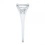  Platinum Step Cut Diamond Engagement Ring - Side View -  105849 - Thumbnail