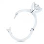 14k White Gold Super-fit Solitaire Asscher Diamond Engagement Ring - Front View -  105863 - Thumbnail