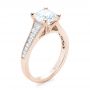 14k Rose Gold 14k Rose Gold Tapered Baguettes Diamond Engagement Ring - Three-Quarter View -  103093 - Thumbnail