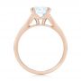 18k Rose Gold 18k Rose Gold Tapered Baguettes Diamond Engagement Ring - Front View -  103093 - Thumbnail