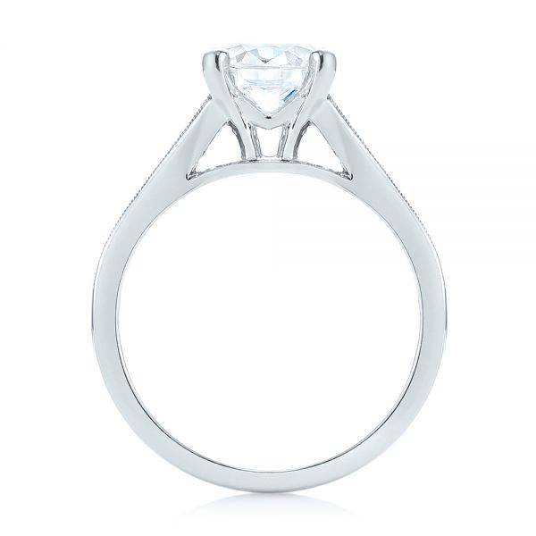  Platinum Platinum Tapered Baguettes Diamond Engagement Ring - Front View -  103093