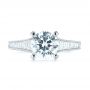 18k White Gold Tapered Baguettes Diamond Engagement Ring - Top View -  103093 - Thumbnail