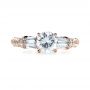 14k Rose Gold 14k Rose Gold Tapered Diamond Engagement Ring - Top View -  1146 - Thumbnail