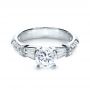  Platinum Platinum Tapered Diamond Engagement Ring - Flat View -  1146 - Thumbnail