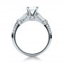18k White Gold Tapered Diamond Engagement Ring - Front View -  1146 - Thumbnail
