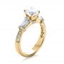 18k Yellow Gold 18k Yellow Gold Tapered Diamond Engagement Ring - Three-Quarter View -  1146 - Thumbnail