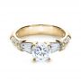 14k Yellow Gold 14k Yellow Gold Tapered Diamond Engagement Ring - Flat View -  1146 - Thumbnail