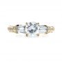 14k Yellow Gold 14k Yellow Gold Tapered Diamond Engagement Ring - Top View -  1146 - Thumbnail