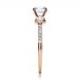 18k Rose Gold 18k Rose Gold Tension Set Diamond Engagement Ring - Side View -  1272 - Thumbnail