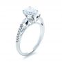 18k White Gold Tension Set Diamond Engagement Ring - Three-Quarter View -  1272 - Thumbnail