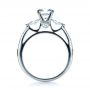 18k White Gold Tension Set Diamond Engagement Ring - Front View -  1272 - Thumbnail