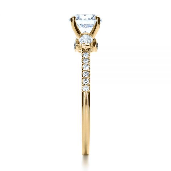 14k Yellow Gold 14k Yellow Gold Tension Set Diamond Engagement Ring - Side View - 1272