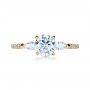 18k Yellow Gold 18k Yellow Gold Tension Set Diamond Engagement Ring - Top View -  1272 - Thumbnail