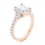 14k Rose Gold 14k Rose Gold Three Stone Diamond Engagement Ring - Three-Quarter View -  105853 - Thumbnail