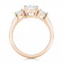 14k Rose Gold 14k Rose Gold Three Stone Diamond Engagement Ring - Front View -  100329 - Thumbnail