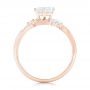 18k Rose Gold And 18K Gold 18k Rose Gold And 18K Gold Three Stone Diamond Engagement Ring - Front View -  102088 - Thumbnail