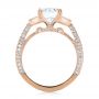 18k Rose Gold 18k Rose Gold Three-stone Diamond Engagement Ring - Front View -  103774 - Thumbnail