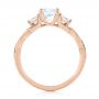 18k Rose Gold 18k Rose Gold Three Stone Diamond Engagement Ring - Front View -  104011 - Thumbnail