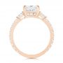 18k Rose Gold 18k Rose Gold Three Stone Diamond Engagement Ring - Front View -  105853 - Thumbnail