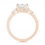 18k Rose Gold 18k Rose Gold Three Stone Diamond Engagement Ring - Front View -  105853 - Thumbnail