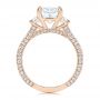 14k Rose Gold 14k Rose Gold Three Stone Diamond Engagement Ring - Front View -  106617 - Thumbnail