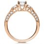 14k Rose Gold 14k Rose Gold Three Stone Diamond Engagement Ring - Front View -  236 - Thumbnail