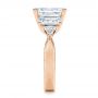 18k Rose Gold 18k Rose Gold Three Stone Diamond Engagement Ring - Side View -  106519 - Thumbnail