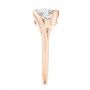 18k Rose Gold 18k Rose Gold Three Stone Diamond Engagement Ring - Side View -  106683 - Thumbnail